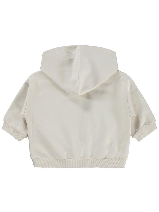 Civil Baby Civil Basic Kalp Etiketli Kapüşonlu 6-18 Ay Sweatshirt  - Bej