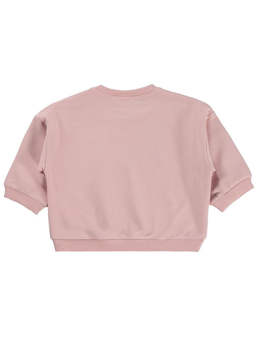 Civil Baby Civil Basic Kalp Etiketli 6-18 Ay Sweatshirt - Pembe