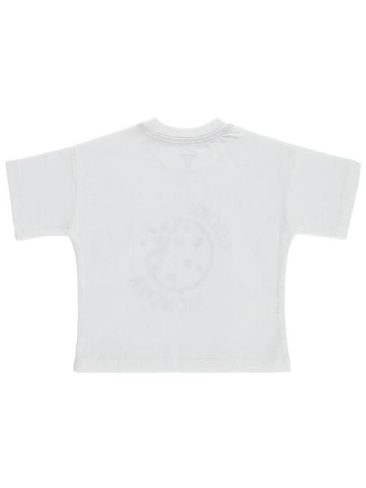 Civil Baby Cookie Monster 3-12 Ay Tişört - Ekru