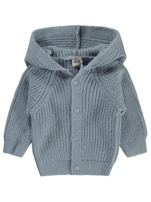 4522 Civil Baby Ayıcık Kulaklı 6-18 Ay Hırka - Mavi