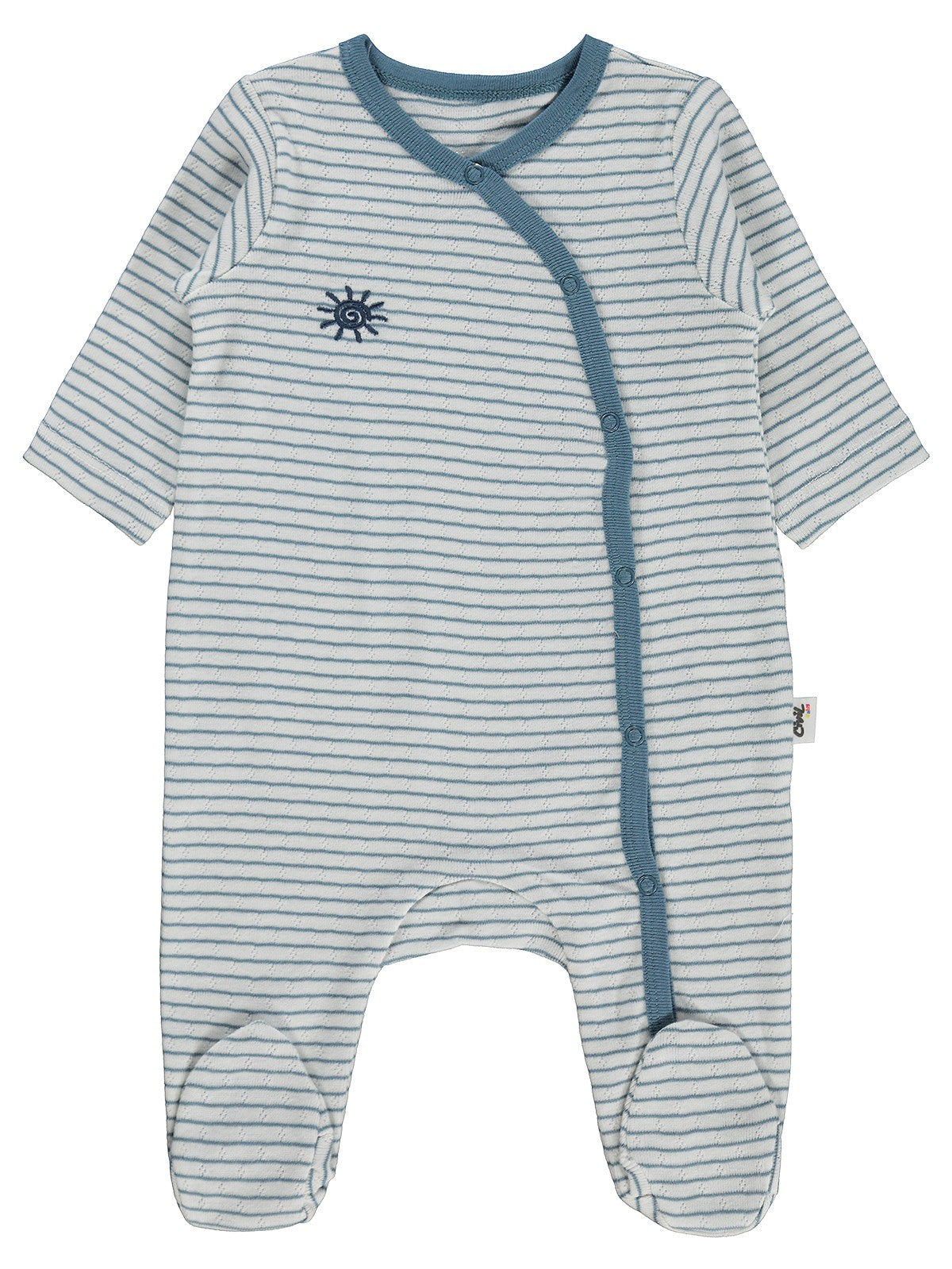 Civil Baby Çizgili 1-9 Ay Tulum - Ekru