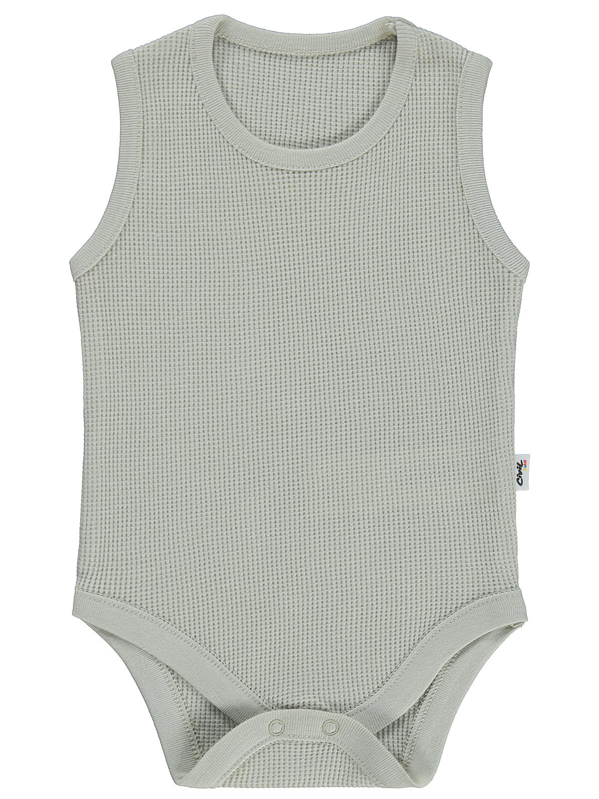 Civil Baby Basic 3-18 Ay Çıtçıtlı Badi - Kahverengi