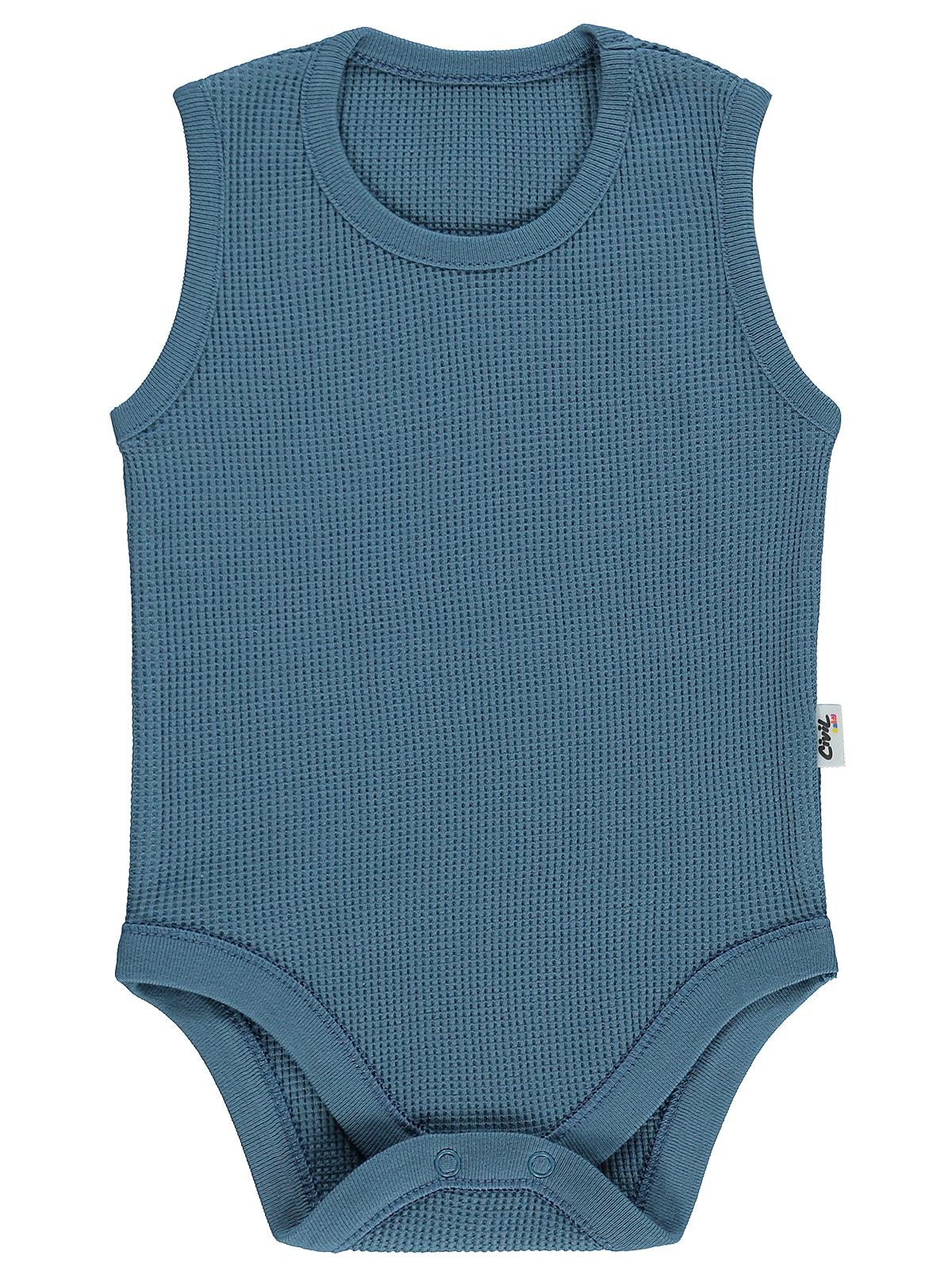 Civil Baby Basic 3-18 Ay Çıtçıtlı Badi - Mavi