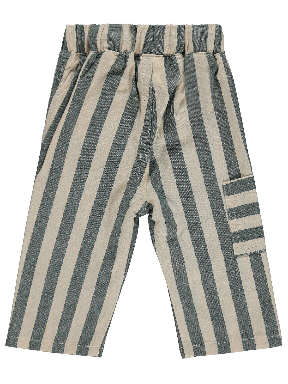 Civil Baby Çizgili Yan Cepli 6-18 Ay Pantolon - Yeşil