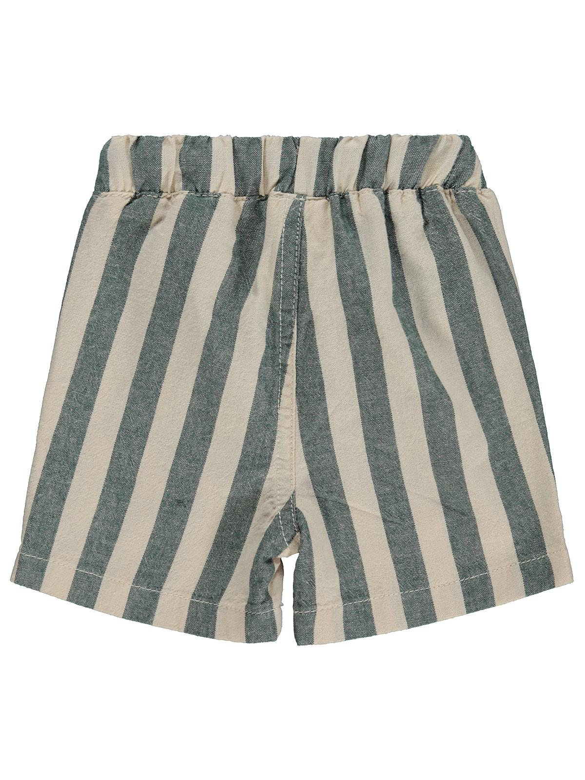 Civil Baby Çizgili 6-18 Ay Şort - Yeşil