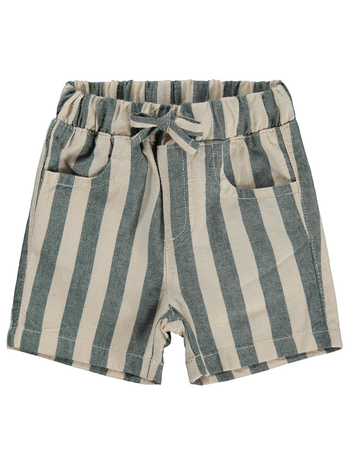 Civil Baby Çizgili 6-18 Ay Şort - Yeşil