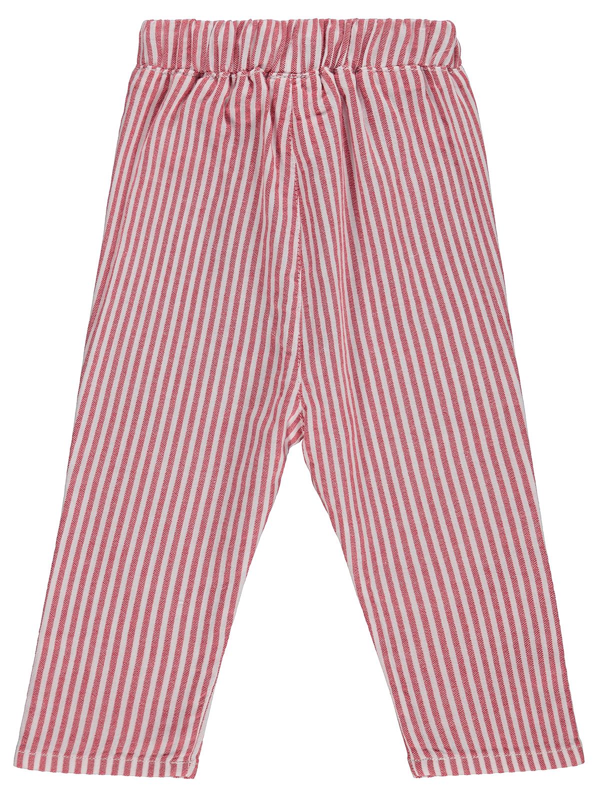 Civil Baby Çizgili 6-18 Ay Pantolon - Kırmızı