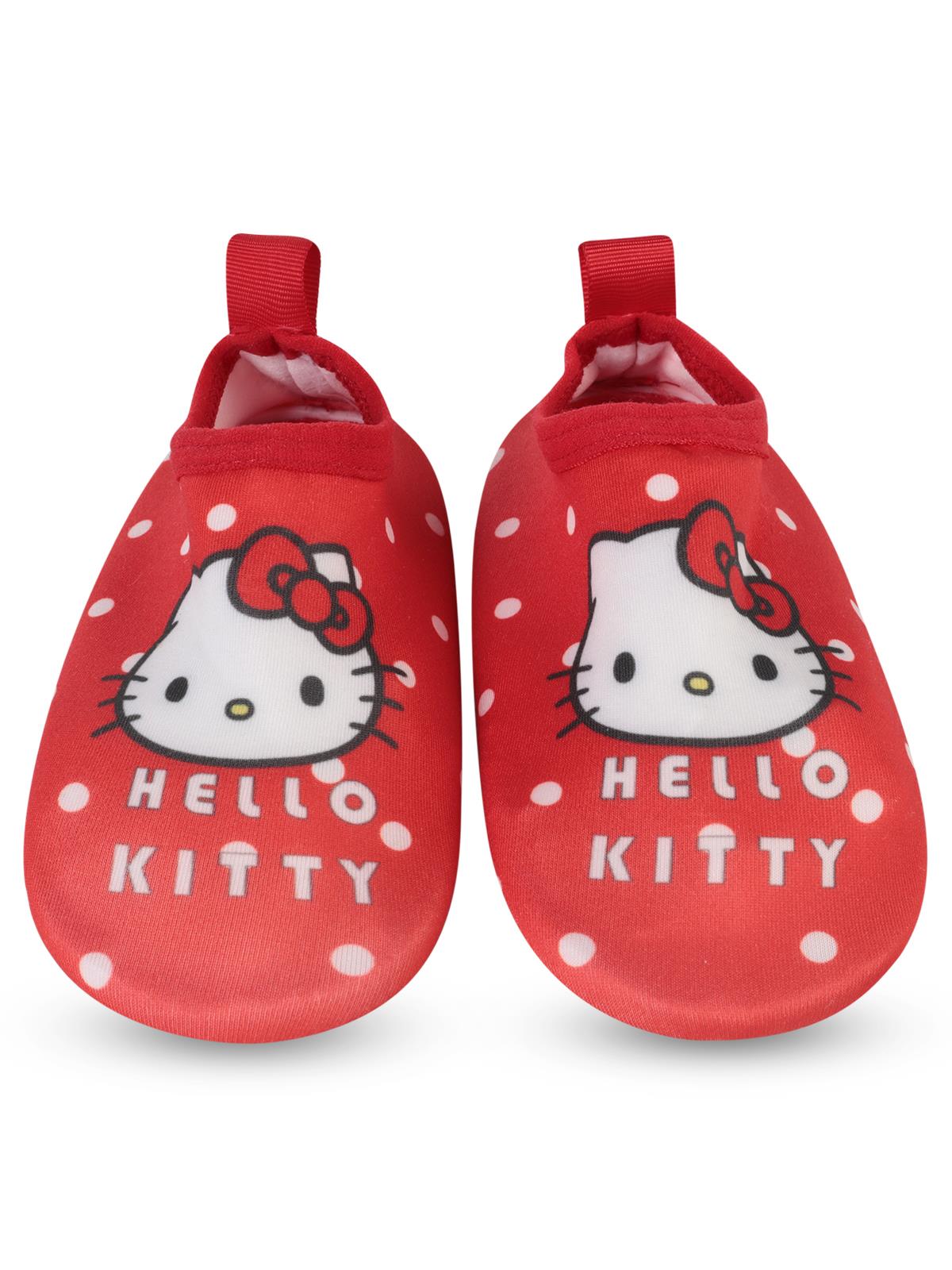 Hello Kitty Baskılı Tabanlı 21-25 Numara Deniz Ayakkabısı - Kırmızı