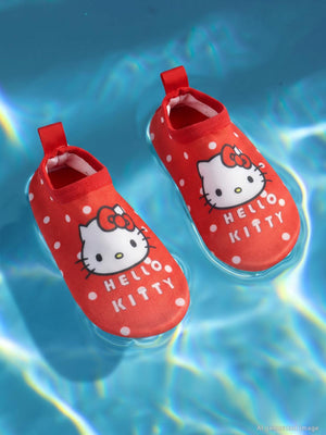 Hello Kitty Baskılı Tabanlı 21-25 Numara Deniz Ayakkabısı - Kırmızı
