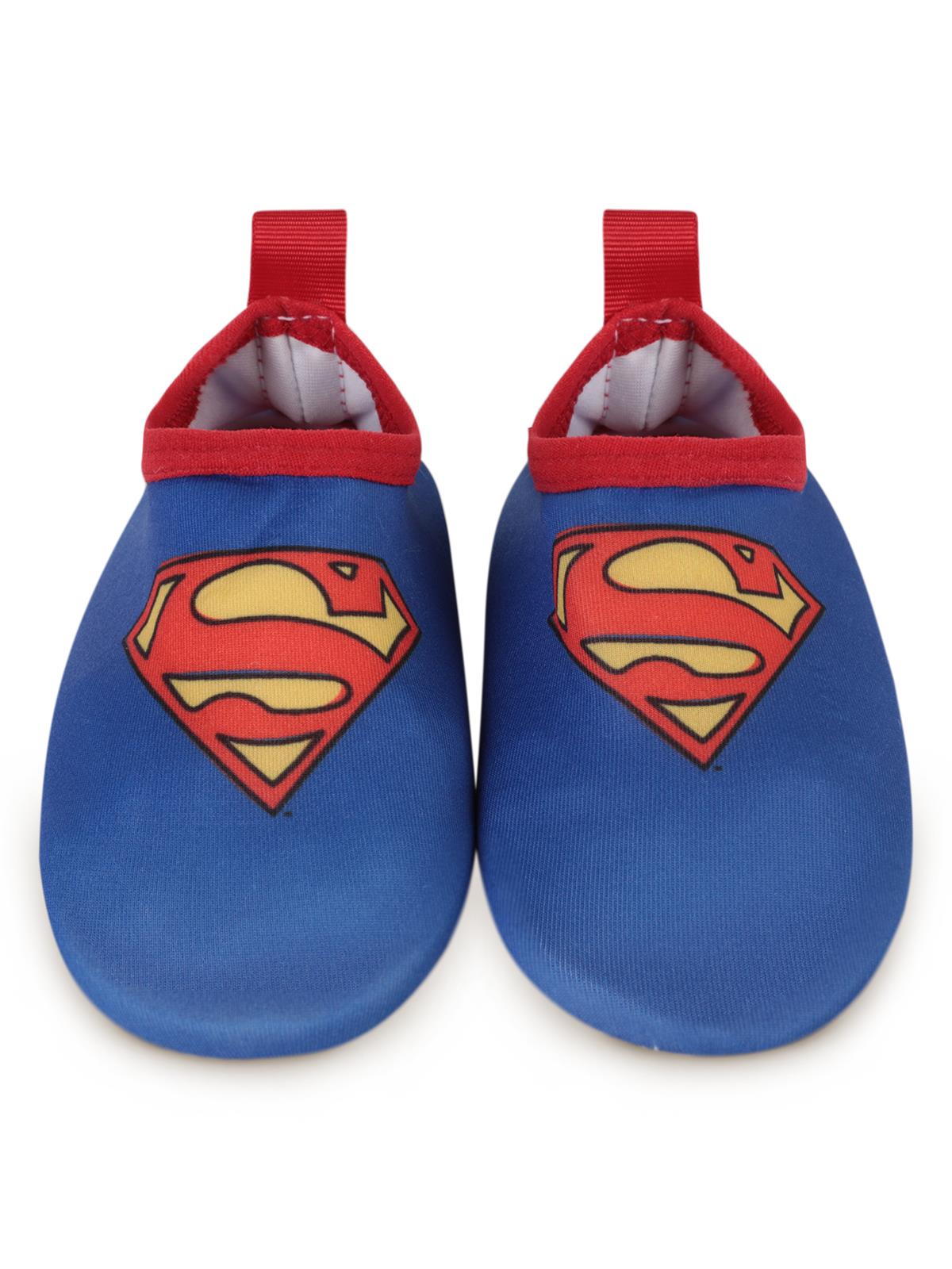 Superman Baskılı Tabanlı 20-24 Numara Deniz Ayakkabısı - Mavi