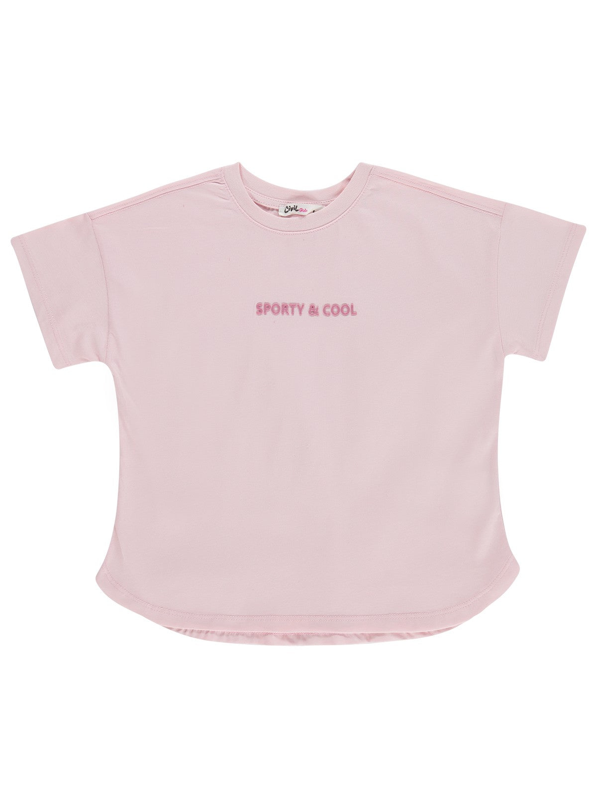 Civil Girls Sporty&Cool Baskılı 10-13 Yaş Tişört - Soluk Leylak