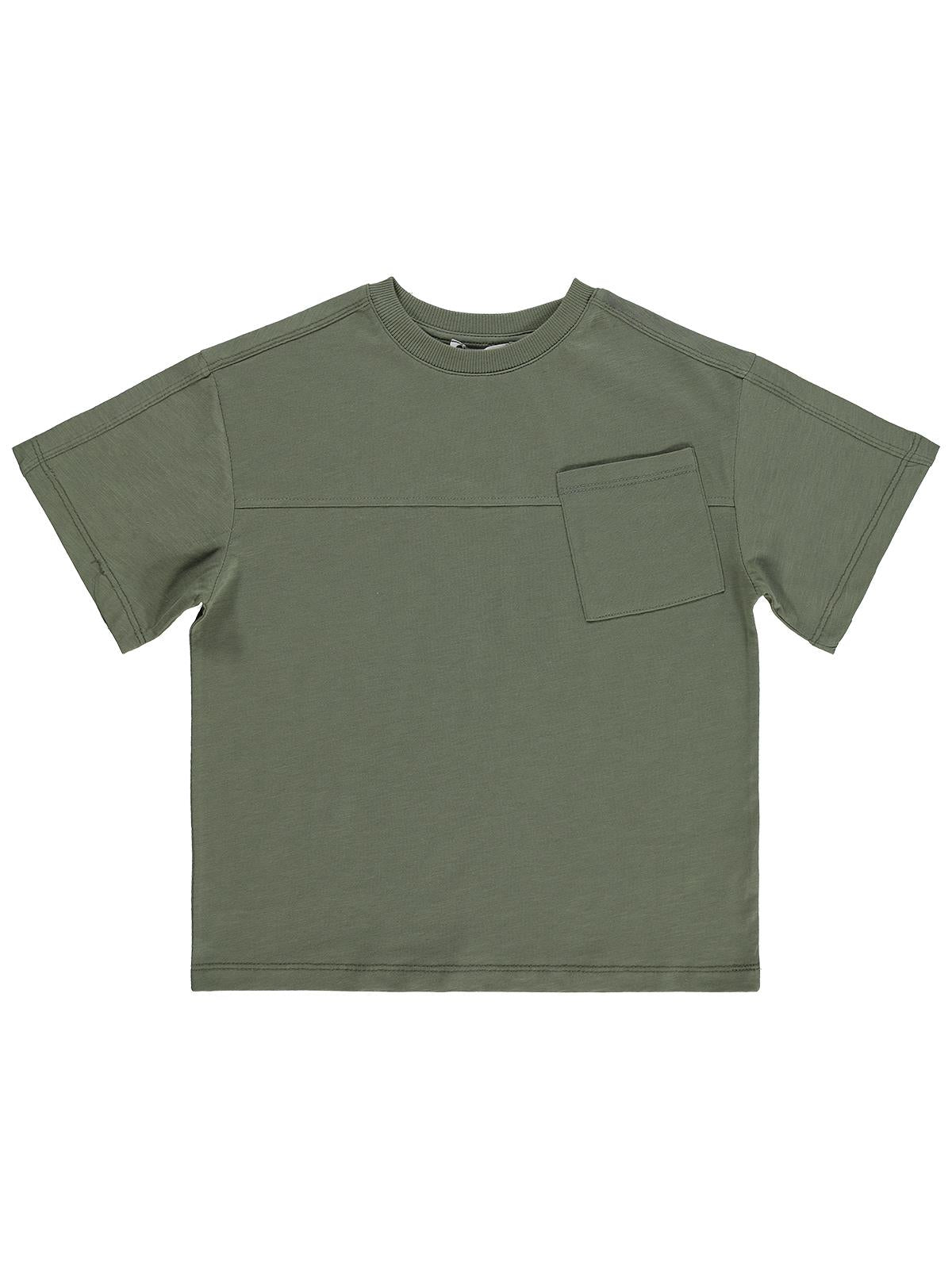 Civil Boys Basic Flamlı 6-9 Yaş Tişört - Haki