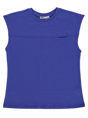Civil Boys Basic Sıfır Kol 10-13 Yaş Tişört - Mavi