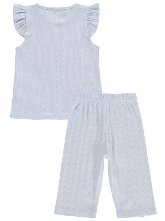 Civil Girls Kaprili 2-5 Yaş Pijama Takımı - Mavi