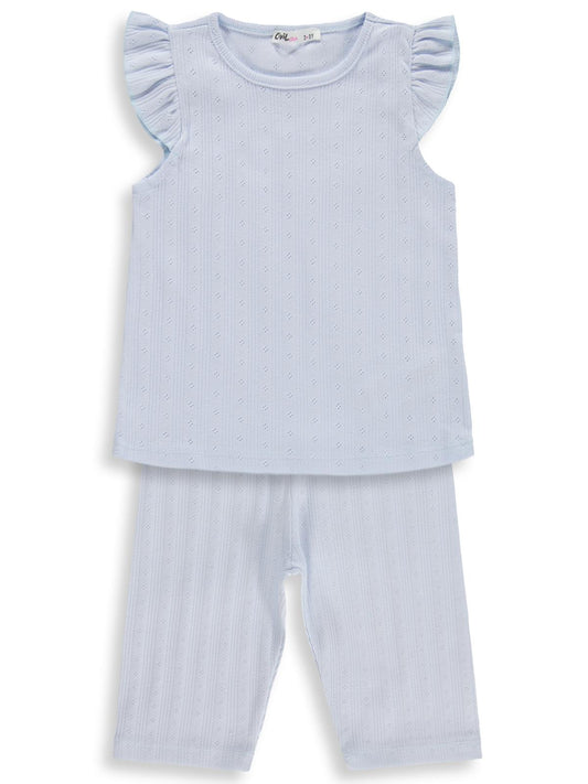 Civil Girls Kaprili 2-5 Yaş Pijama Takımı - Mavi