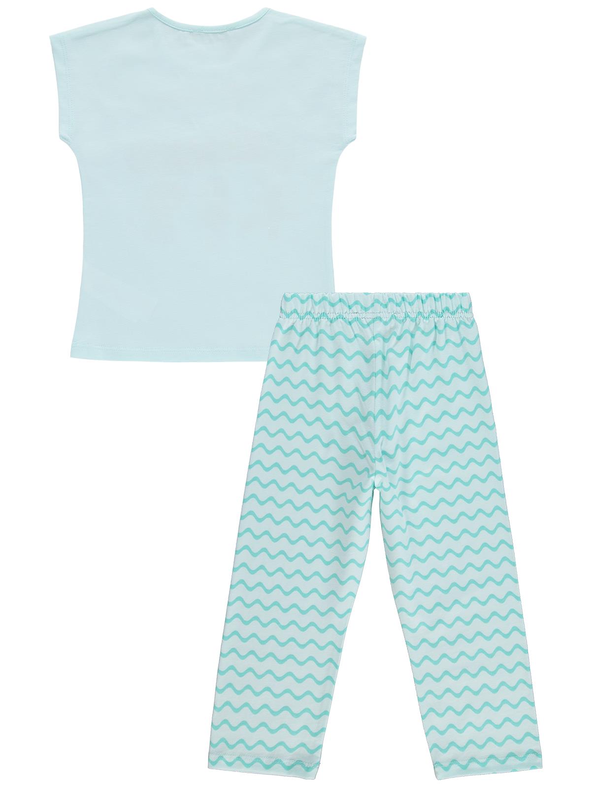 Civil Girls Mermaid Baskılı 2-5 Yaş Pijama Takımı - Yeşil