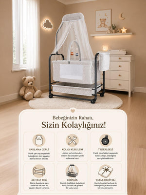 Kujju Prime Anne Yanı Beşik - Siyah