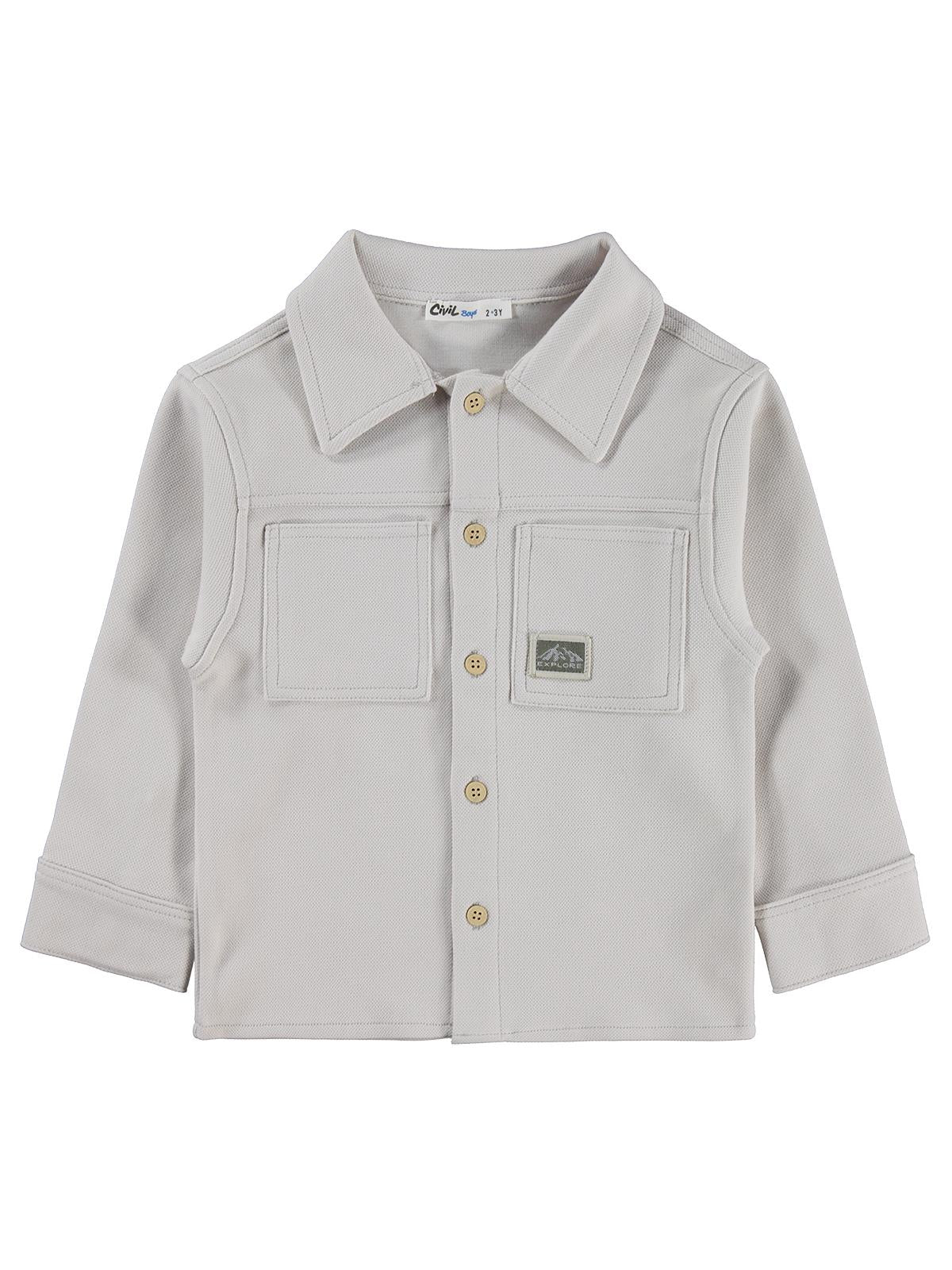 Civil Boys Basic 2-5 Yaş Gömlek - Koyu Taş Rengi