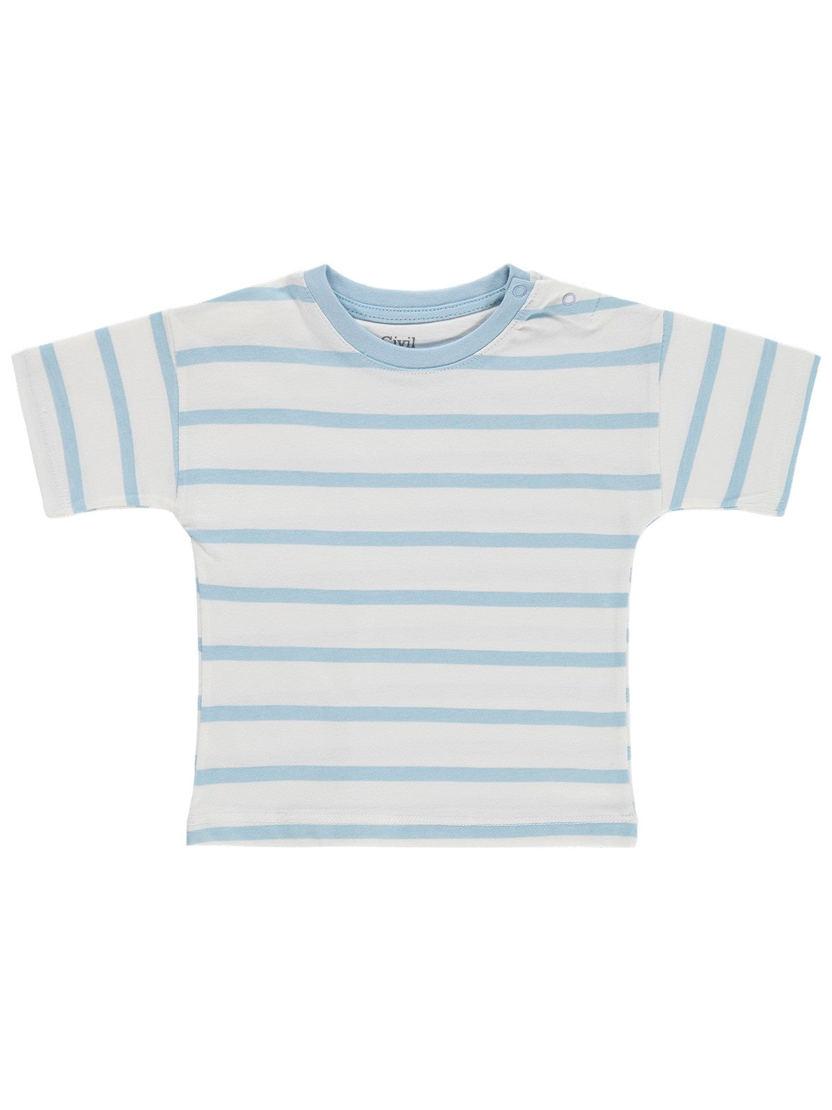 Civil Baby Çizgili 6-18 Ay Tişört - Mavi