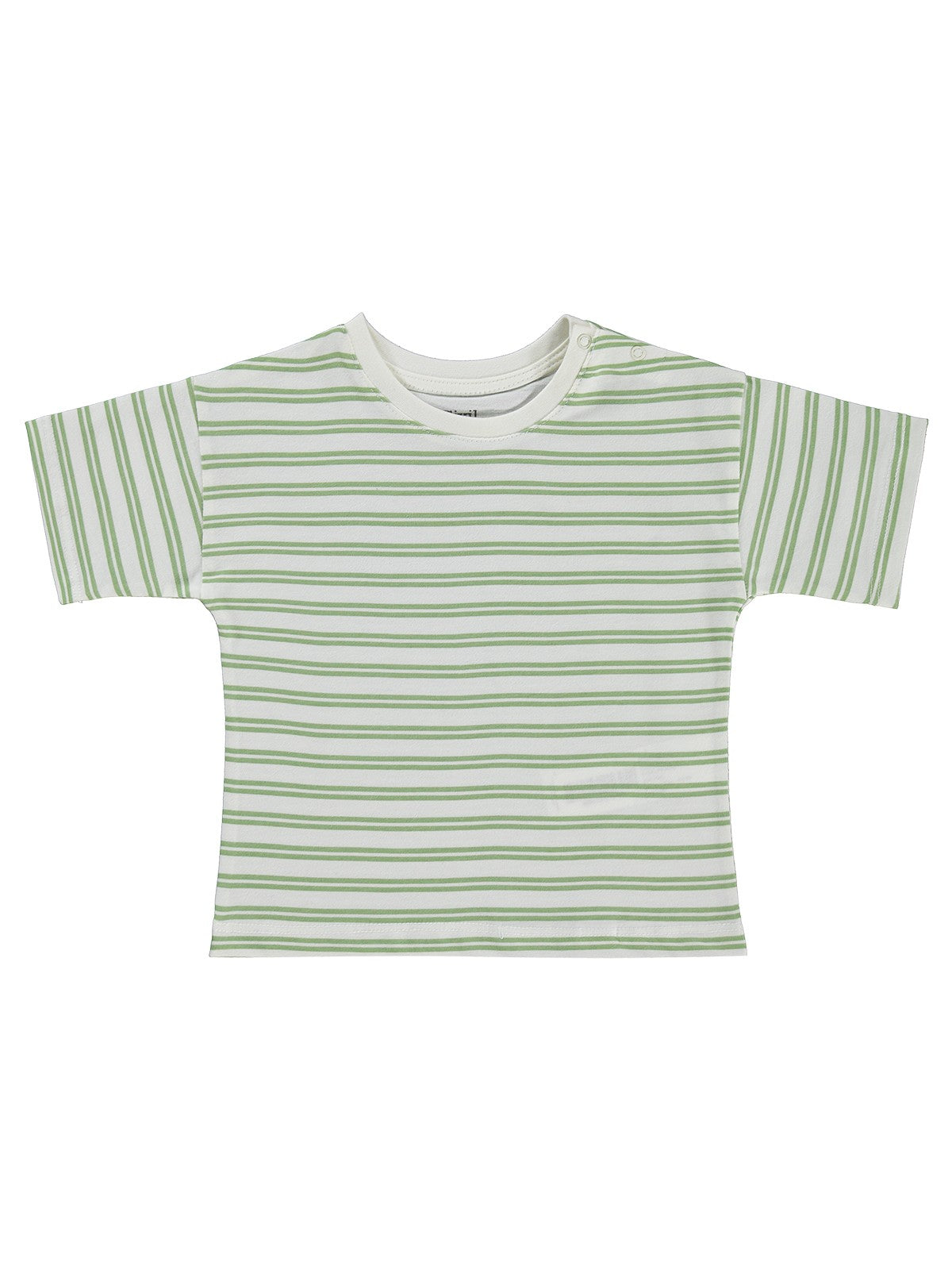 Civil Baby Çizgili 6-18 Ay Tişört - Haki