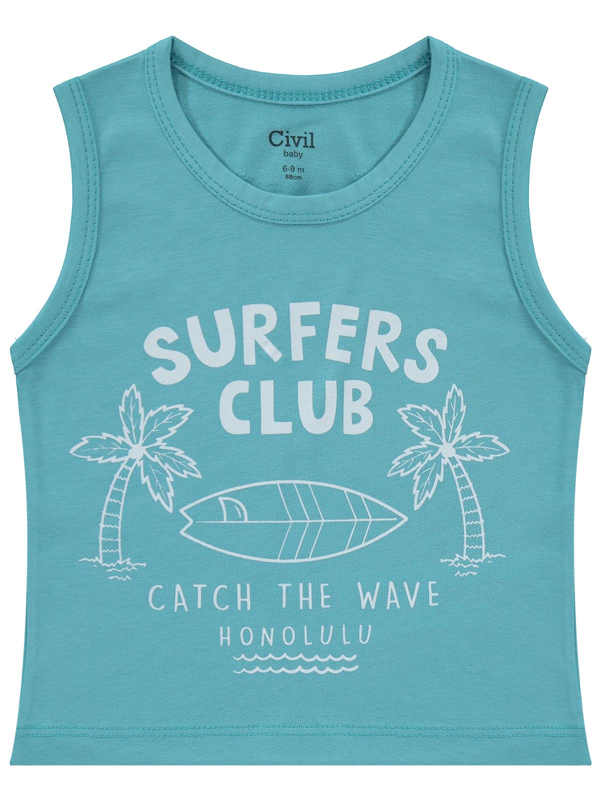 Civil Baby Surfers Club Baskılı 6-18 Ay Takım - Yeşil