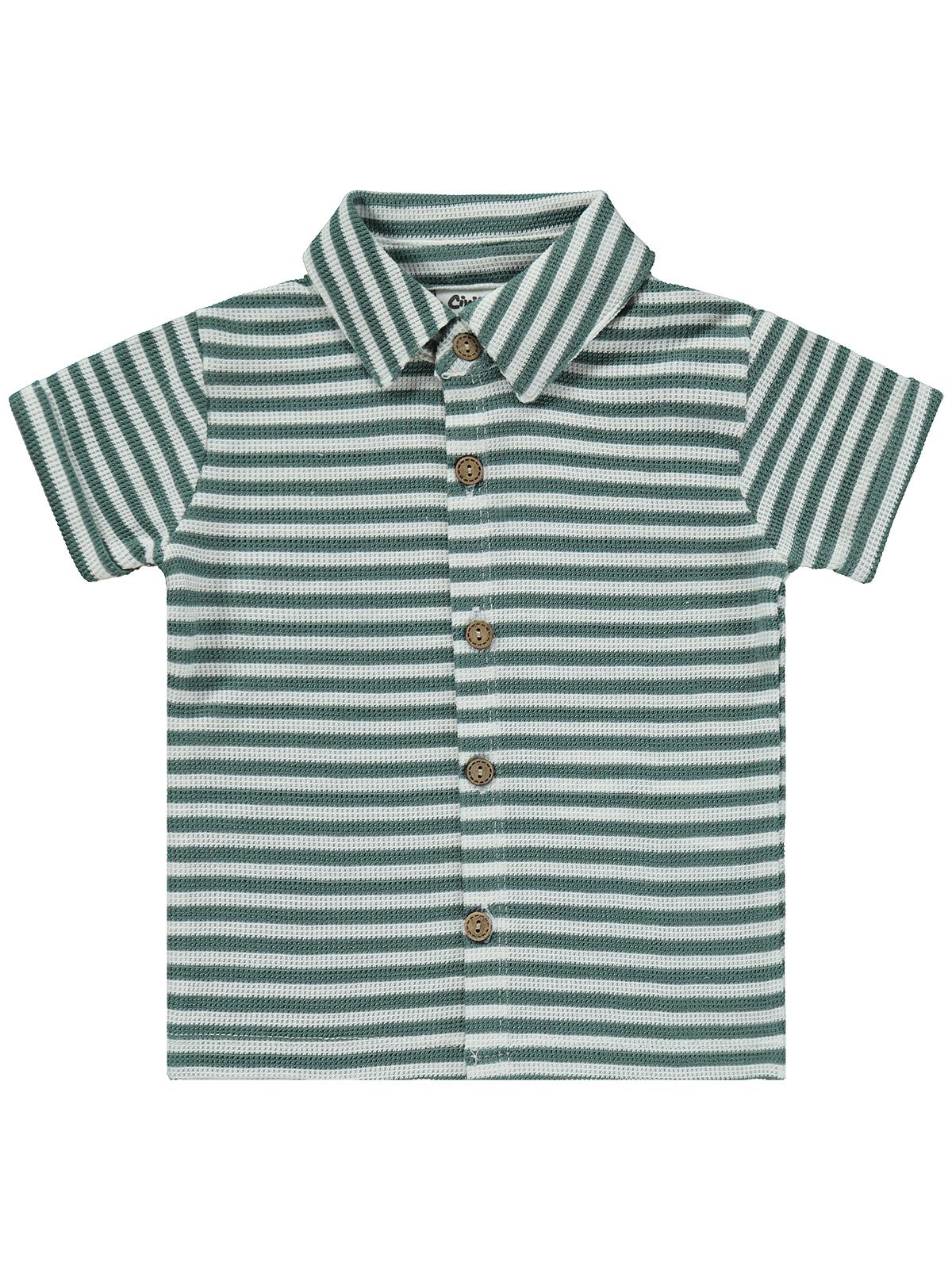 Civil Baby Çizgili 6-18 Ay Takım - Yeşil