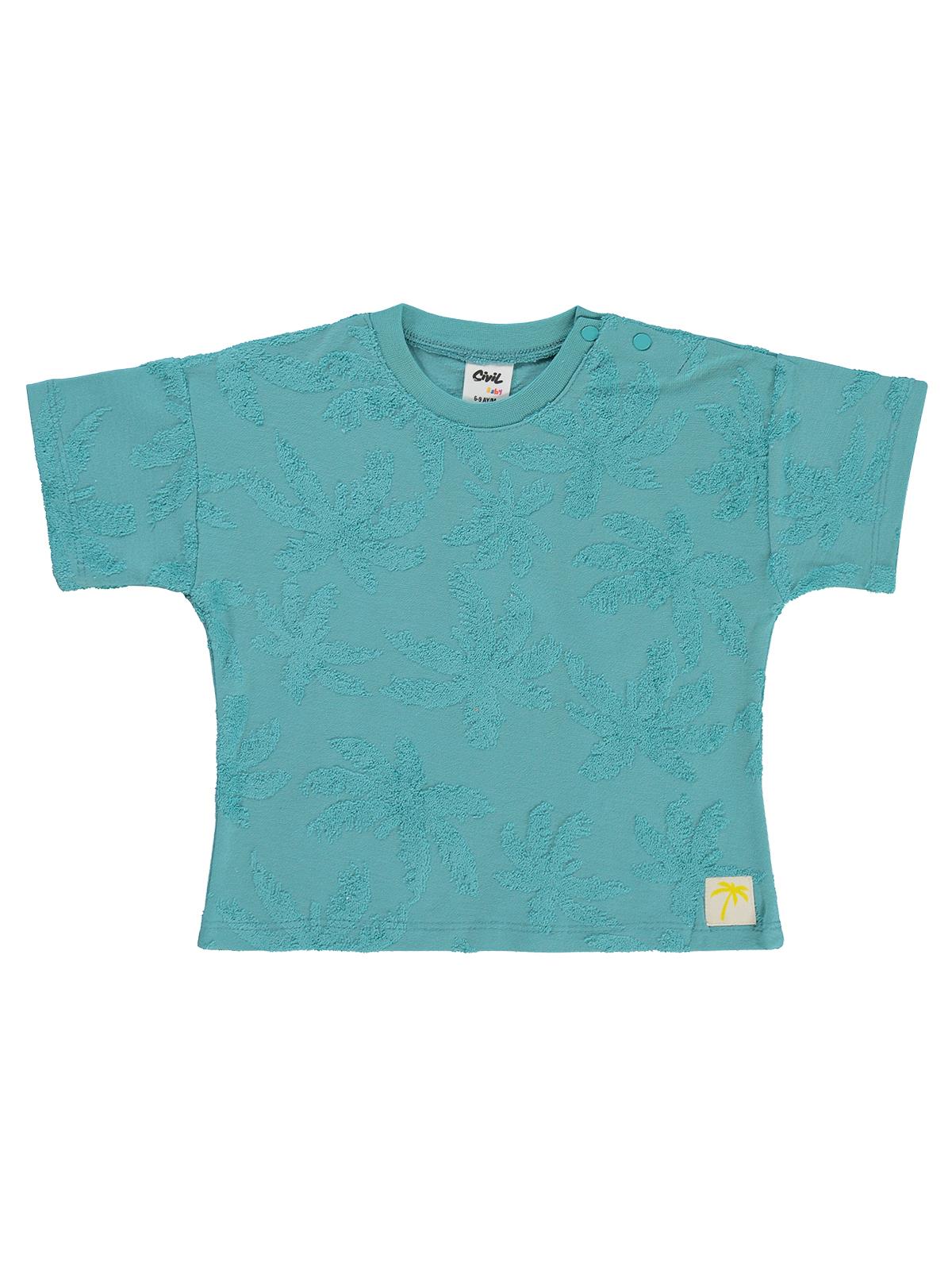Civil Baby Palmiye Kabartmalı 6-18 Ay Tişört - Yeşil