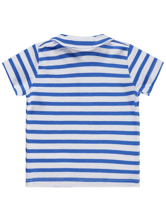 Civil Baby Yelken Baskılı 6-18 Ay Tişört - Mavi