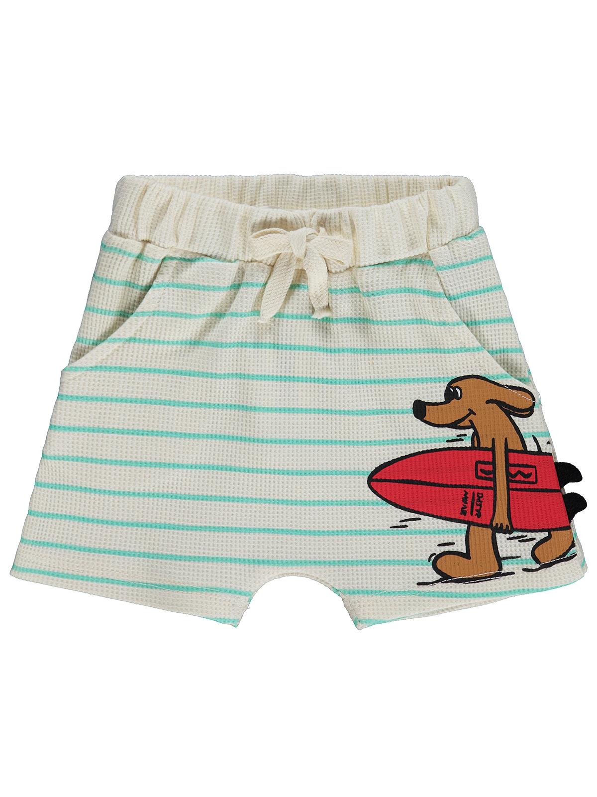 Civil Baby Köpek Nakışlı 6-18 Ay Şort - Bej
