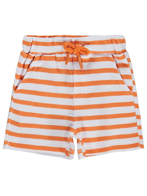 Civil Baby Çizgili 6-18 Ay Şort - Turuncu