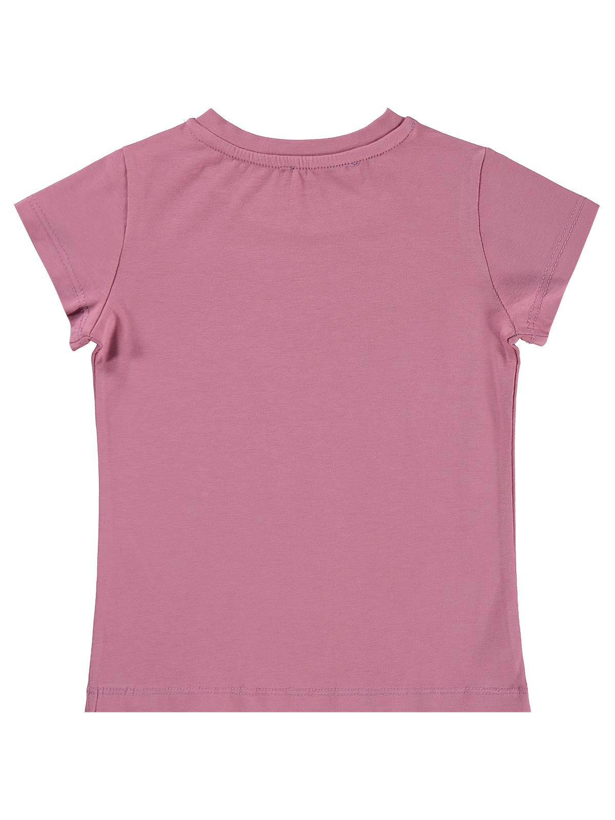 Civil Girls Kelebek Baskılı 2-5 Yaş Tişört Km - Pembe