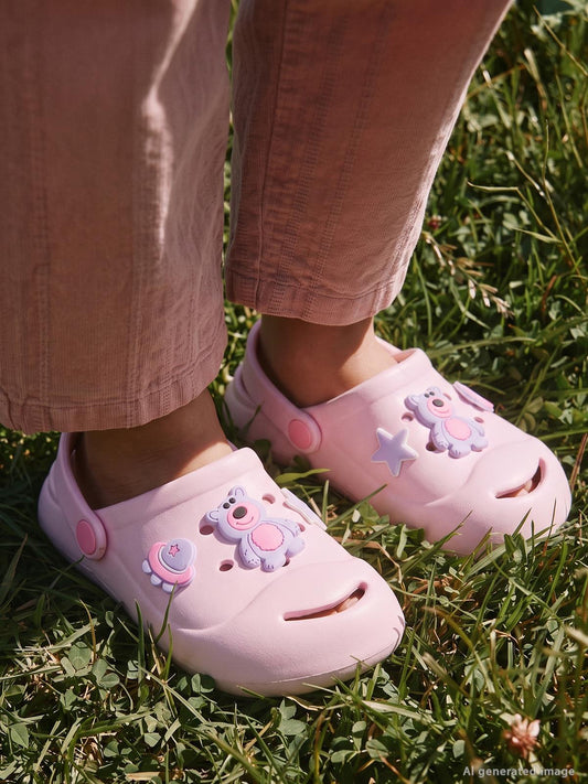 Civil Girls Emojili 31-35 Numara Terlik - Pembe