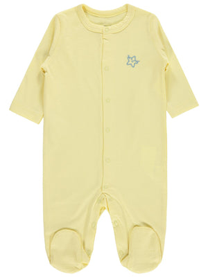 Civil Baby Yıldız Nakışlı 1-9 Ay Tulum - Sarı