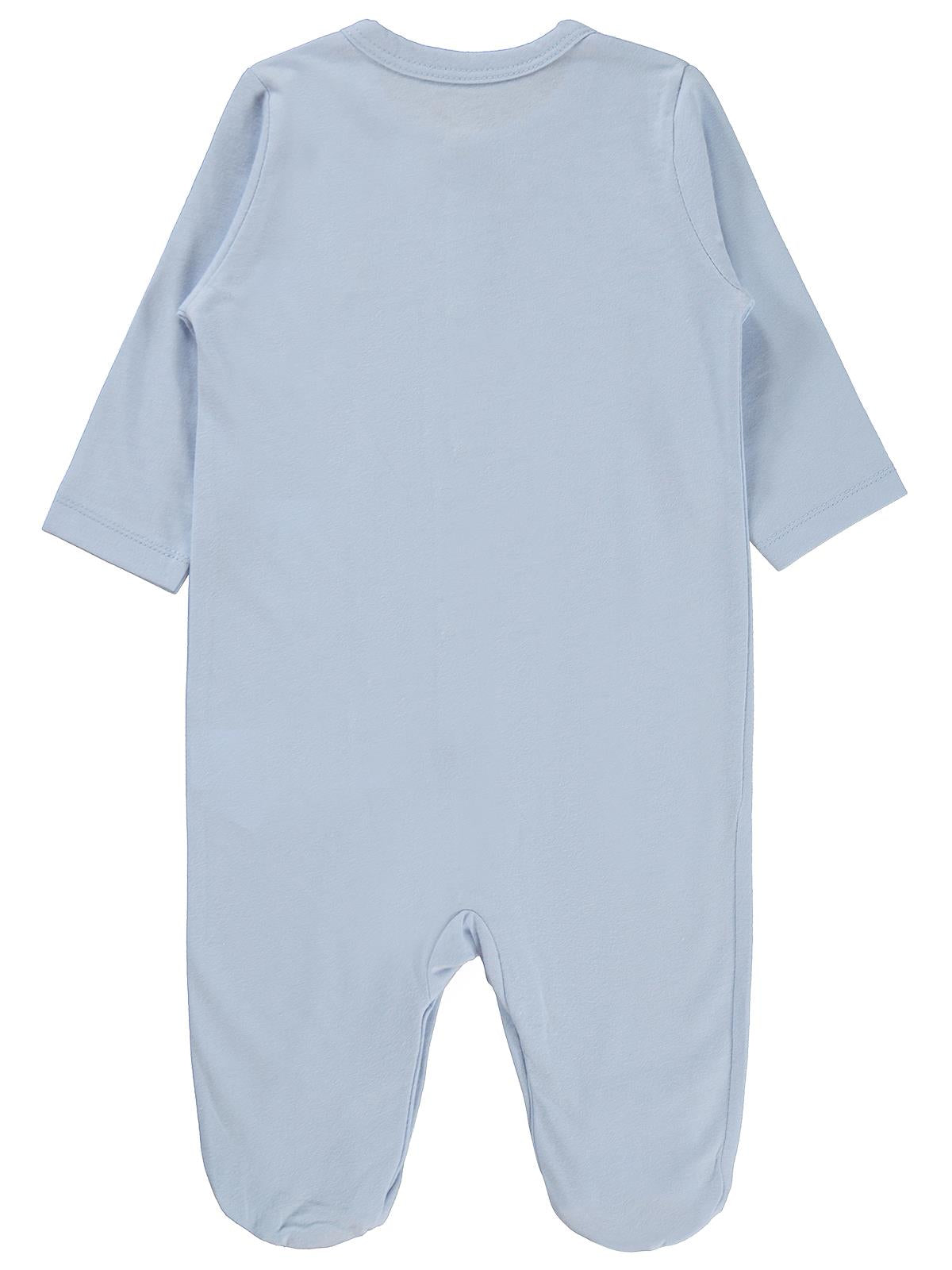 Civil Baby Yıldız Nakışlı 1-9 Ay Tulum - Mavi