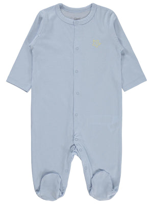 Civil Baby Yıldız Nakışlı 1-9 Ay Tulum - Mavi