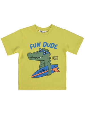 Civil Boys FUN DUDE Baskılı 2-5 Yaş Tişört - Sarı
