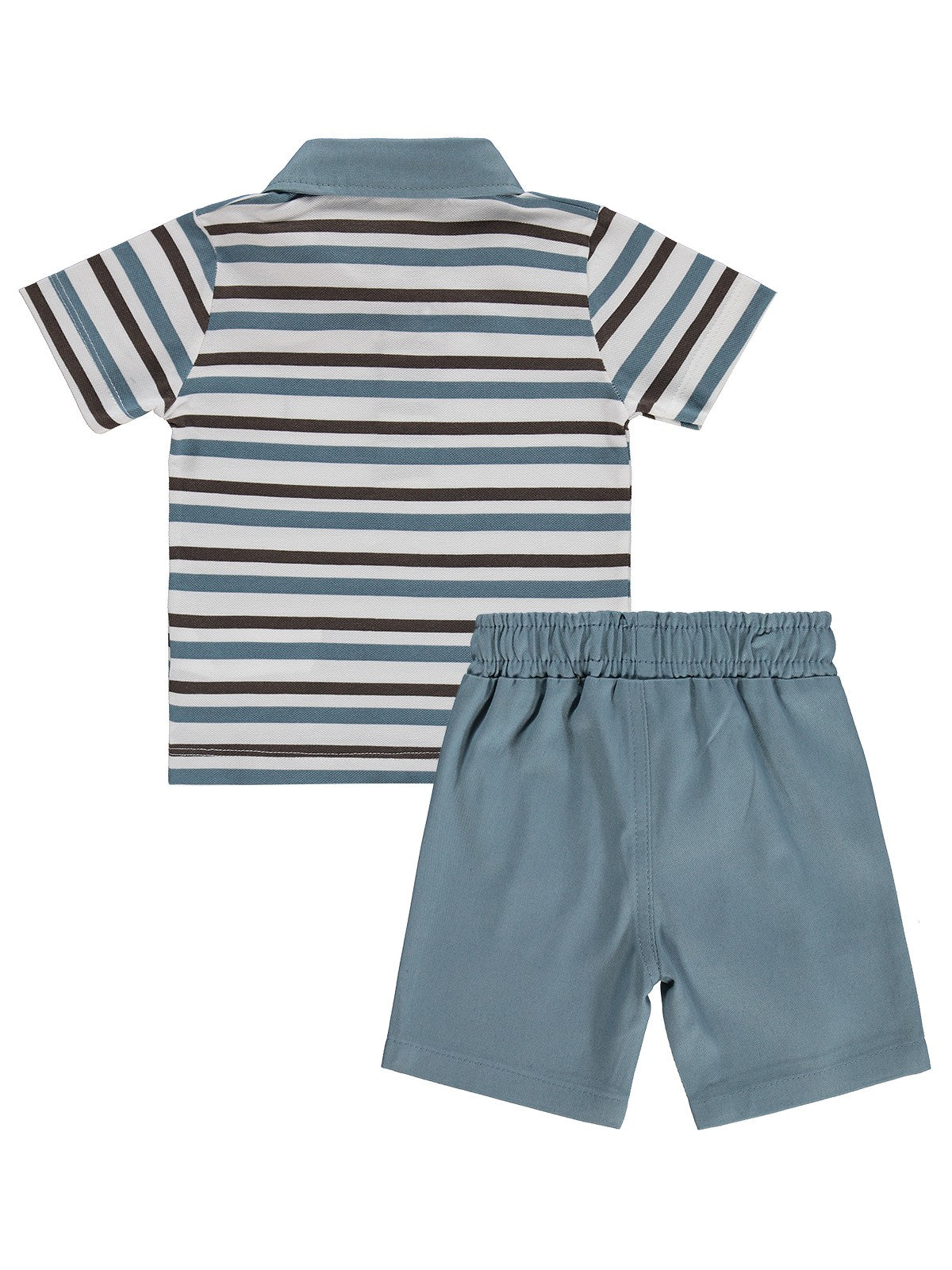 Civil Baby Palmiye Nakışlı 6-18 Ay Takım - Mavi