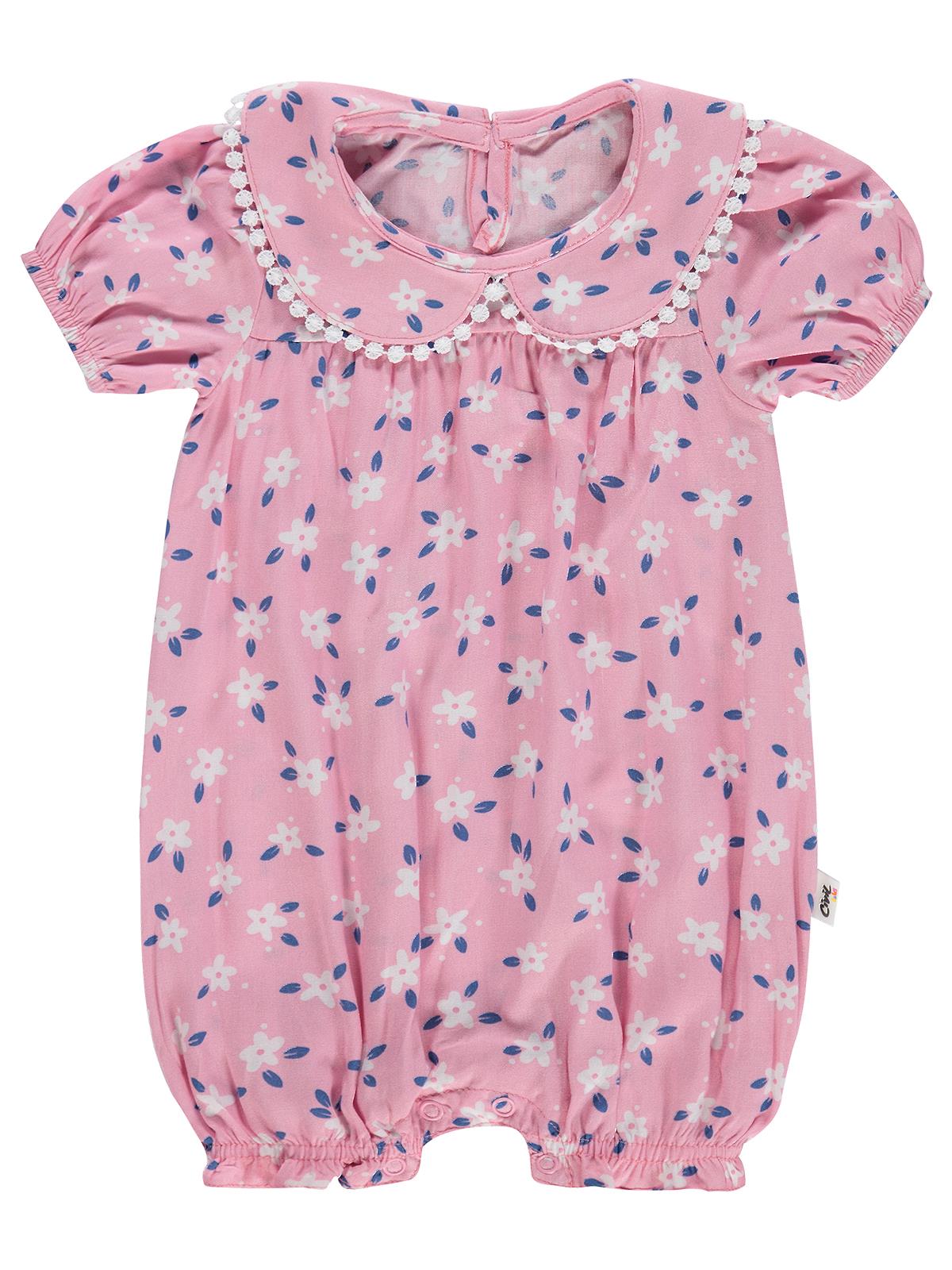 Civil Baby Kol Ve Yaka Fırfırlı 6-18 Ay Tulum - Pembe
