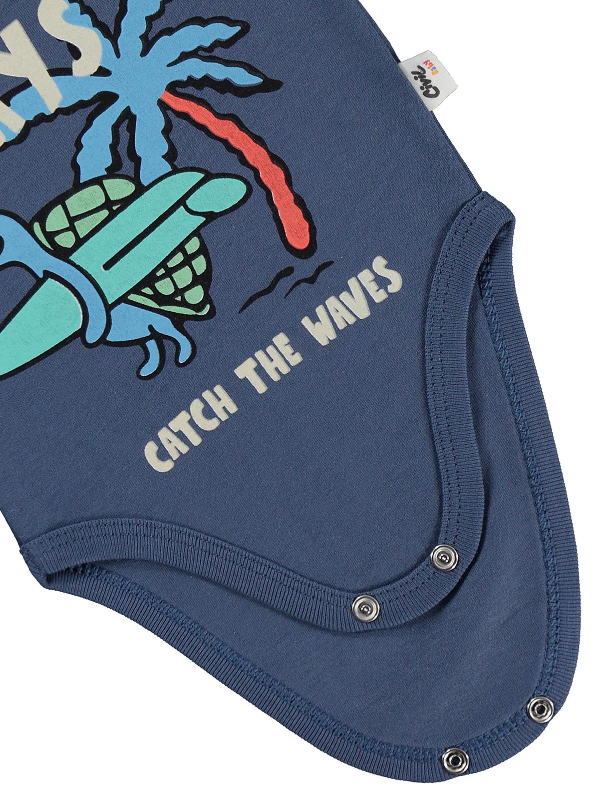 Civil Baby Summer Days Baskılı 3-36 Ay Çıtçıtlı Badi - Mavi