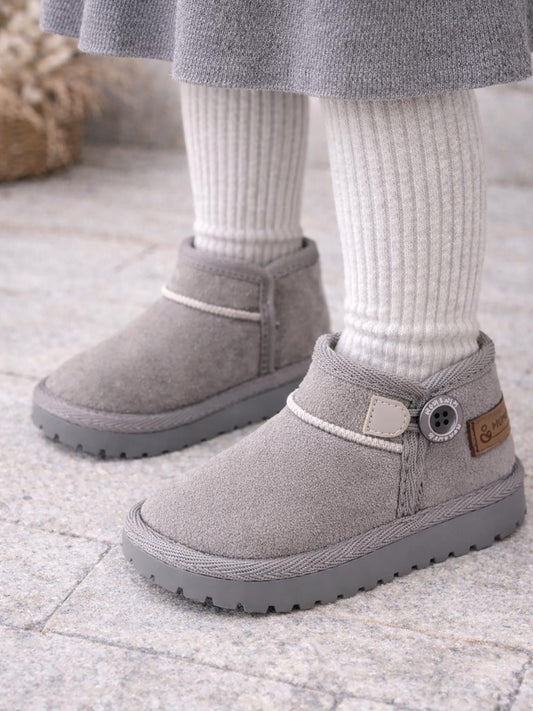 Mumenim Baby Kodiak Düğmeli 26-31 Numara Bot - Gri