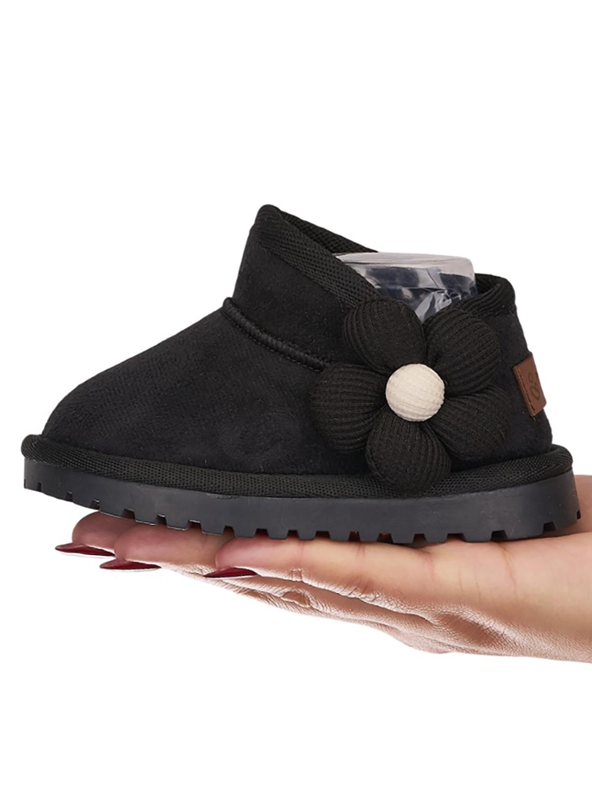 Mumenim Baby Minto Çiçekli 21-25 Numara Bot - Siyah