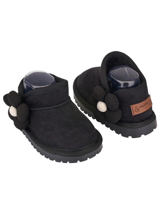 Mumenim Baby Minto Çiçekli 21- Bot - Siyah