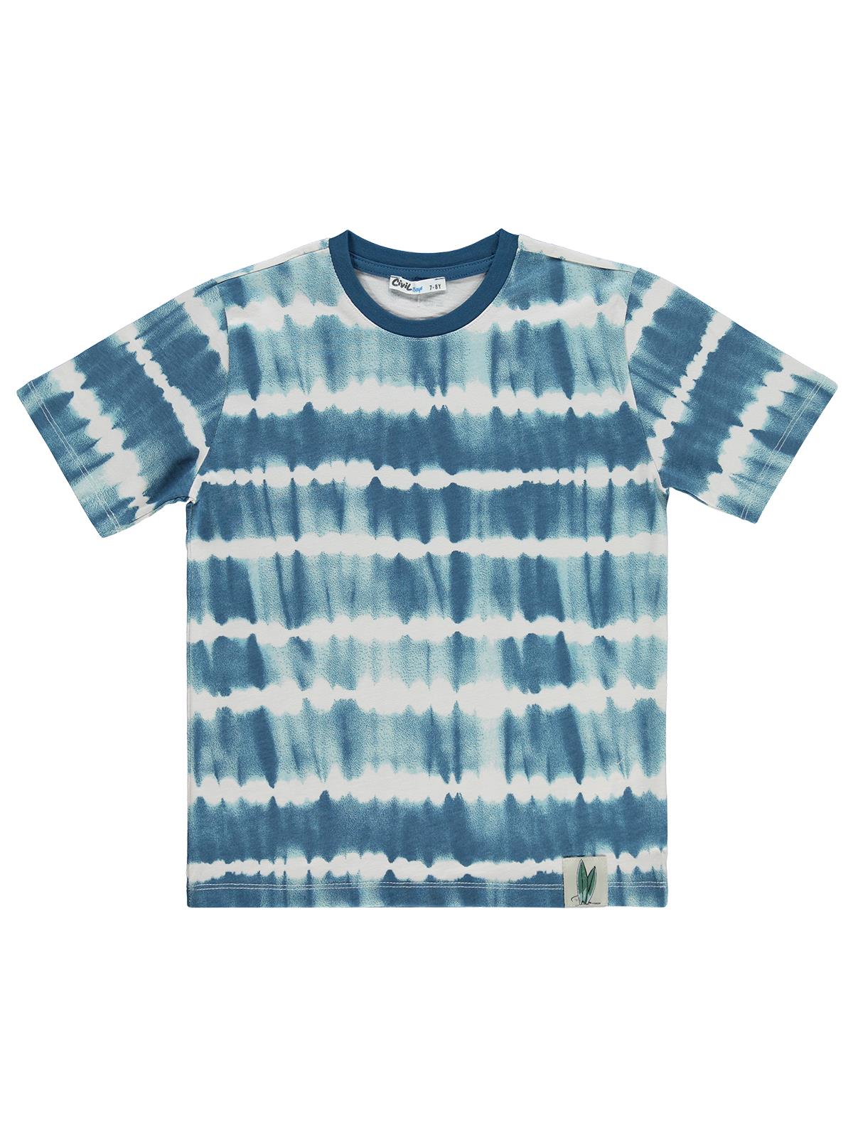 Civil Boys Batik Desenli 10-13 Yaş Tişört - Yeşil