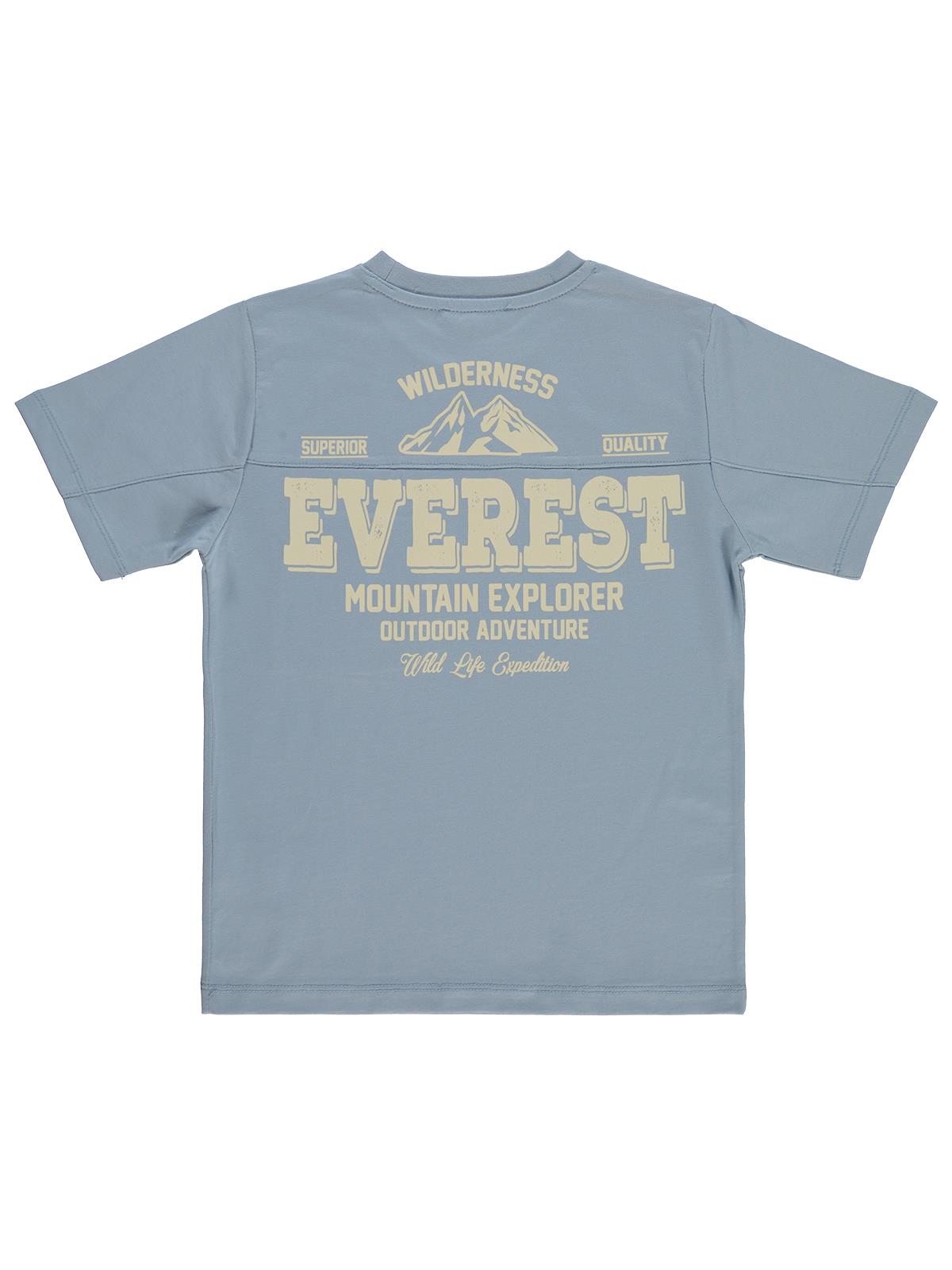 Civil Boys Everest Baskılı 10-13 Yaş Tişört - Mavi