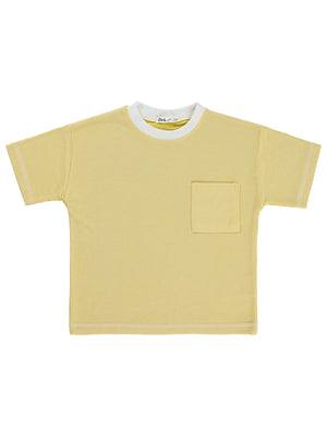Civil Boys Karyoka Dikişli Cepli 2-5 Yaş Tişört - Sarı