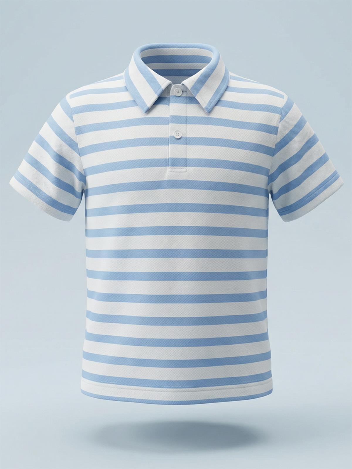 Civil Boys Çizgili Polo Yaka 2-5 Yaş Tişört - Mavi