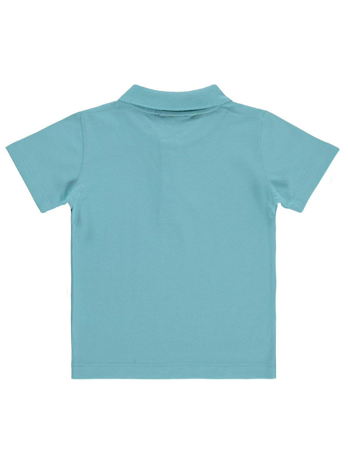 Civil Boys Erkek Çocuk Palmiye Nakışlı Polo Yaka 2-5 Yaş Tişört - Yeşil
