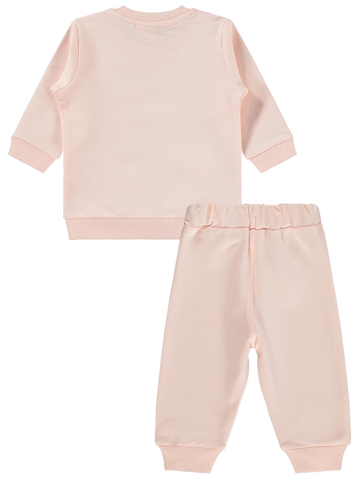 Civil Baby Bereli Ayıcık Baskılı 6-18 Ay Takım - Pembe