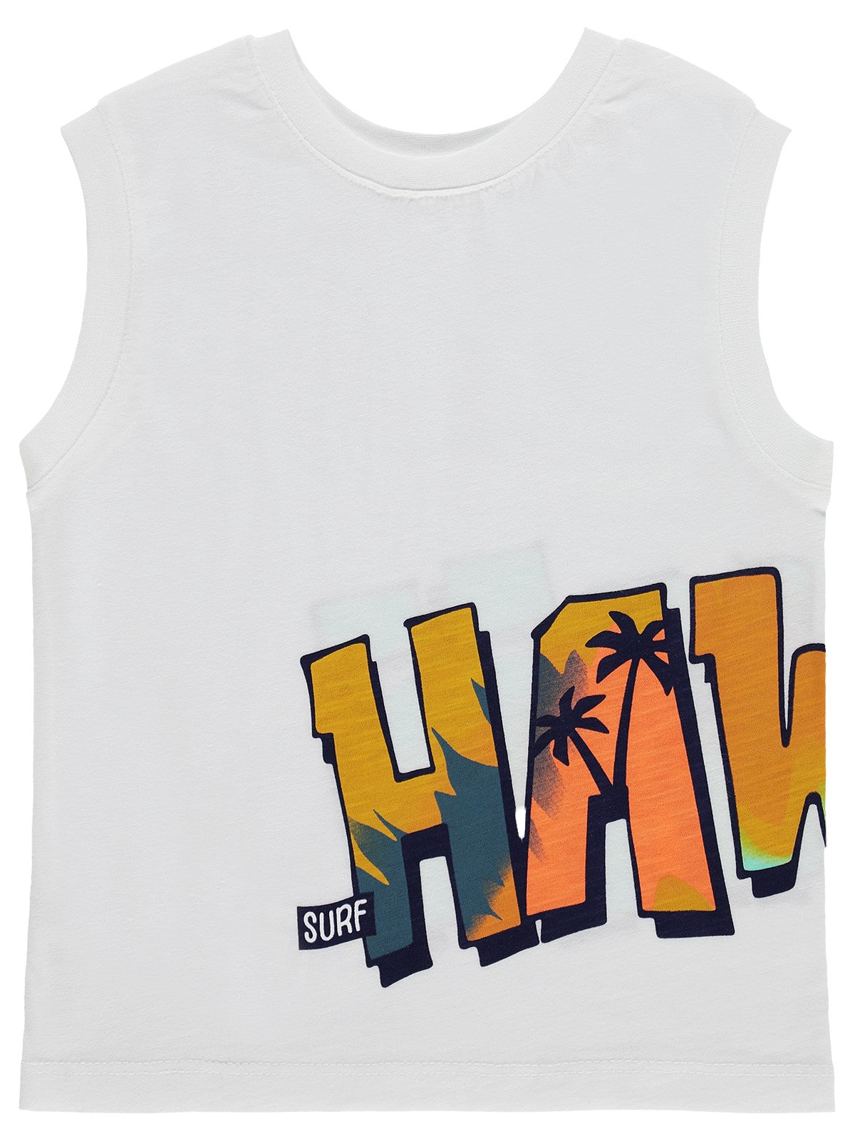 Civil Boys Hawaii Basklı 2-5 Yaş Tişört - Kırık Beyaz