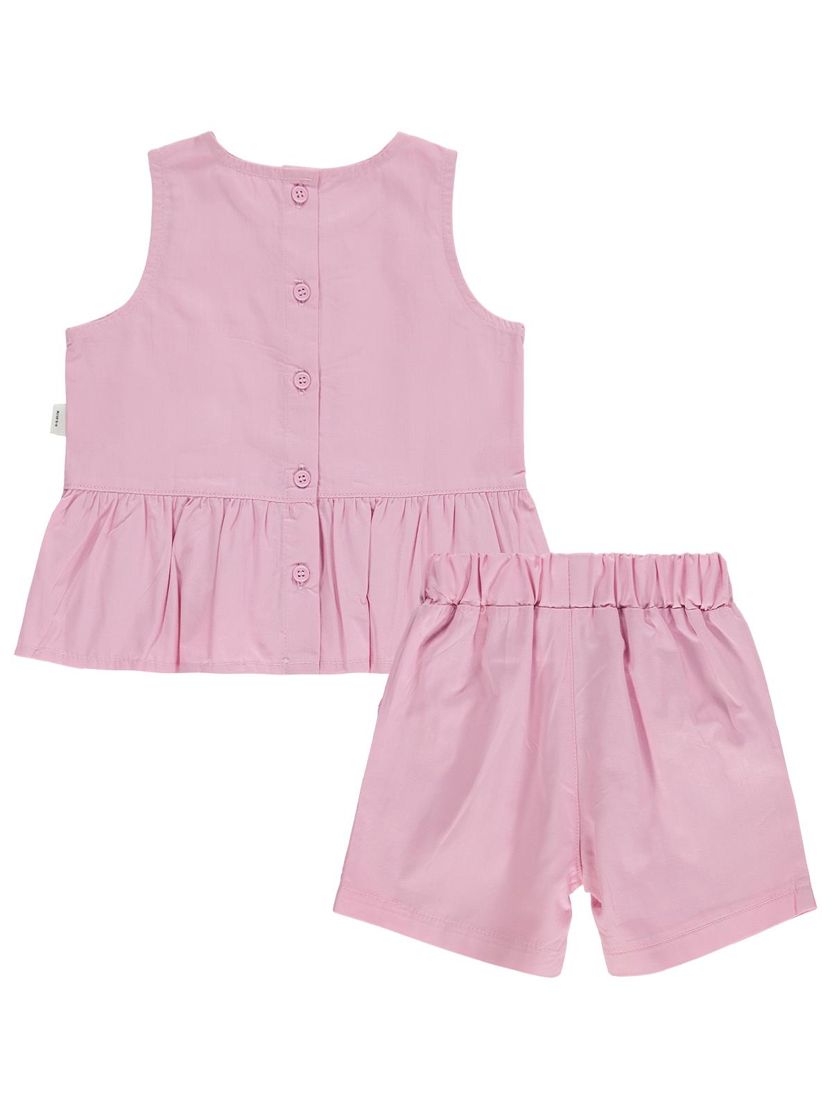 Civil Baby Çiçek Nakışlı 6-18 Ay Takım - Pembe